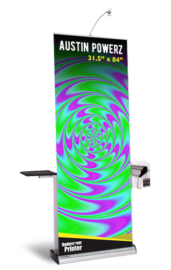 Pull up- banner stand- Pull up banner stands- Austin Powerz- trade show- display- local- VA- Undercover Printer