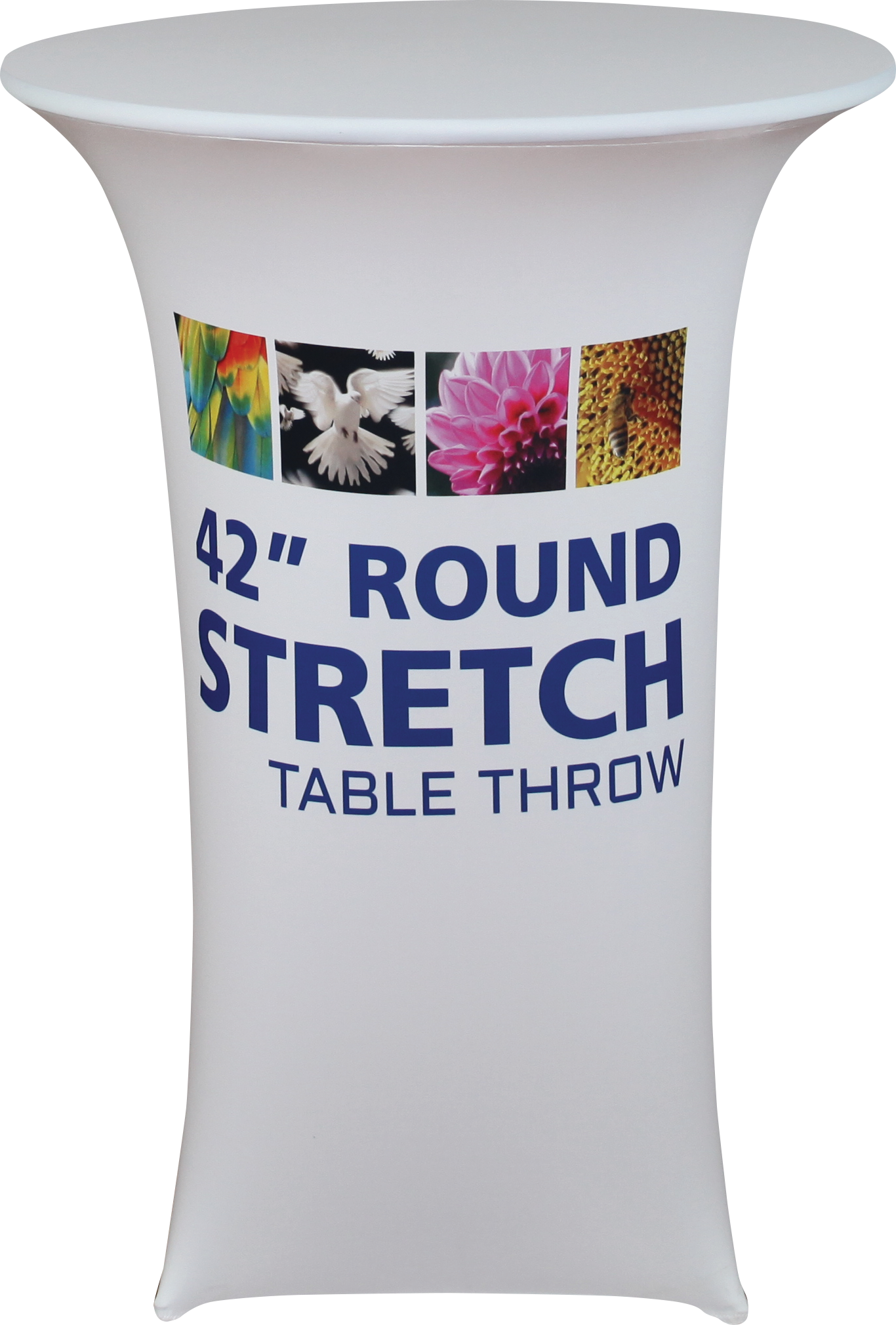 Round- stretch- table throw- table- local- trade show- VA- Undercover Printer